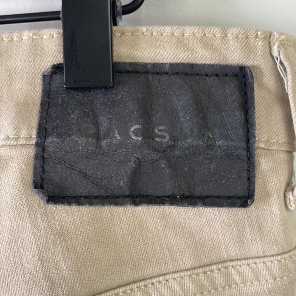 PacSun Khaki Stacked Skinny Jean Active 4-Way Stretch 5 Pocket Design Button Zip - Picture 8 of 16
